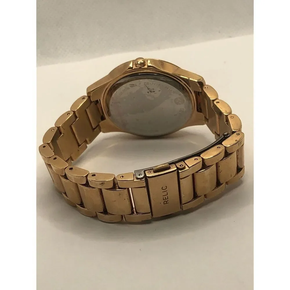 Relic ZR12178 Women's Rose Gold Stainless Steel Analog Dial Quartz Watch PQ25